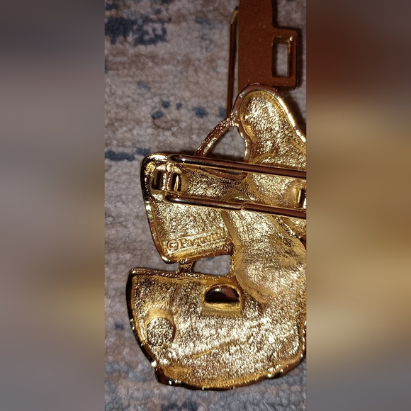 Vintage Douglas paquette Gold Double horse Head Buckle - Picture 4 of 6